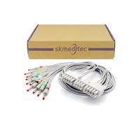 Skmeditec Compatible avec Mortara Burdick EKG/ECG 10 câbles banane IEC, câble TPU avec connecteur de fil de style à double broche pour 9293-041-50, 9293-046-60, 9293-046-62