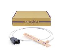Skmeditec Lot de 12 sondes Spo2 jetables pour bébé adulte compatible avec Masimo, sonde à ruban adhésif avec connecteur à 9 broches, câble de rechange avec puce pour LNCS Neo, 2320, 2329, 1776, 1862