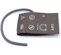 skmeditec Manchette PNI universelle pour enfant, brassard de tension artérielle de remplacement réutilisable en PU marron à tube unique de 14 à 21,5 cm, sans connecteur
