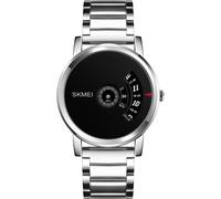 SKMEI Hommes Montre Silver Shell Surface noire