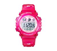 Skmei Montre de sport pour garçons et filles, multifonction numérique pour enfants Étanche avec lumière LED pour enfants (Rosered)