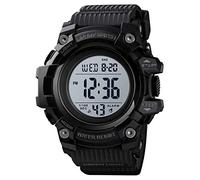 Skmei, Montre de sport pour homme numérique étanche jusqu'à 5 atm, affichage multifonction, montre-bracelet avec réveil, 1522 noir, bracelet