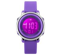 SKMEI - Montre digitale mixte pour enfant - Éclairage LED - Alarme, jour de la semaine- Violet