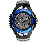 SKMEI - Montre enfant garçon - Affichage digital/analogique - Étanche - Bleu G
