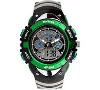 SKMEI - Montre enfant garçon - Affichage digital/analogique - Étanche - Vert G