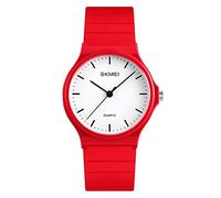 SKMEI Montre étanche à quartz analogique pour femme, 1419-ROUGE-1, Classique