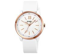 SKMEI Montre étanche à quartz analogique pour femme, 2008WT, Classique