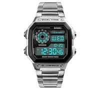 Skmei Montre numérique pour homme en acier inoxydable (1335), multi, bracelet, multicolore, Bracelet