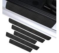 SKNFFF Lot de 5 Protections de seuil de Porte de Voiture pour Renault Scenic 4 IV | Grand Scenic 2016-2022 2023,de Coffre Bande de Protection de seuil de Porte en Fibre de Carbone