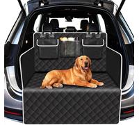 SKNFFF Protection Coffre Voiture Chien pour Porsche Cayenne S/GTS/Turbo/Turbo S E1 9PA E2 92A E3 9YA/9YB, 2 Grandes Poches, Imperméable Antidérapant(Noir)