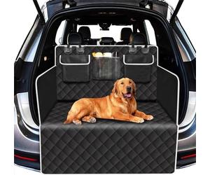 SKNFFF Protection Coffre Voiture Chien pour Porsche Cayenne S/GTS/Turbo/Turbo S E1 9PA E2 92A E3 9YA/9YB, 2 Grandes Poches, Imperméable Antidérapant(Noir)