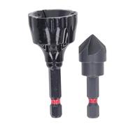 Sknrlko Lot de 2 outils d'ébavurage et de chanfrein, pour ébavurage et ébavurage rotatifs externes, couverture d'ébavurage externe