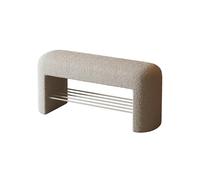 Skobänk Med svampdyna Träram Kashmirtyg Modern söt entrébänk för sovrum Vardagsrum Hall