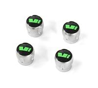 Skoda 000071215H Bouchons de soupape Motorsport VRS pour Valve de Pneu Noir/Vert