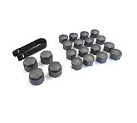 Skoda 000071215NZ37 Bouchons de boulons de Roue, Gris Mat, Uniquement pour vis de Roue de sécurité