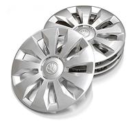 Skoda 6VA071455 Lot de 4 enjoliveurs Calisto 15" Jante en Acier Argenté 5,5 Jx15