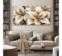 SKOEUI Impression sur Toile Fleur 3D Tableau Decoration Murale Cristal Scintillant Sans Cadre Art Mural Moderne pour Salon Chambre Couloir, Idée Cadeau Élégante 70x140 cm