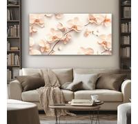 SKOEUI Impression sur Toile Floral Orchidée Tableau Decoration Murale Botanique Fleur Sans Cadre Art Mural Moderne pour Salon Chambre Couloir, Idée Cadeau Élégante 70x140 cm