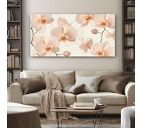 SKOEUI Impression sur Toile Floral Orchidée Tableau Decoration Murale Botanique Fleur Sans Cadre Art Mural Moderne pour Salon Chambre Couloir, Idée Cadeau Élégante 80x160 cm