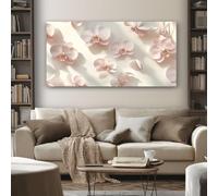 SKOEUI Impression sur Toile Floral Orchidée Tableau Decoration Murale Botanique Fleur Sans Cadre Art Mural Moderne pour Salon Chambre Couloir, Idée Cadeau Élégante 70x140 cm