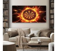 SKOEUI Impression sur Toile Jeu Cible de Fléchettes Sans Cadre 60x120 cm
