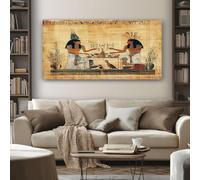 SKOEUI Impression sur Toile L'Egypte Ancienne Hiéroglyphes 60x120 cm Sans Cadre Decoration Murale Africain égyptiens Peinture Moderne pour Decoration Salon Chambre Cuisine Poster Mural