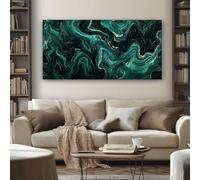 SKOEUI Impression sur Toile Motif Abstrait En Marbre Tableau Decoration Murale Fluide Vague Sans Cadre Art Mural Moderne pour Salon Chambre Couloir, Idée Cadeau Élégante 80x160 cm