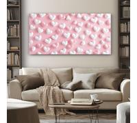 SKOEUI Impression sur Toile Romantique Cœurs Tableau Decoration Murale 3D Symbole d'Amour sur Châssis en Bois Peinture Contemporaine pour Decoration de Maison Bureau, Idée Cadeau Élégante 60x120 cm