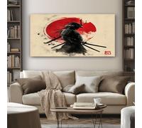 SKOEUI Impression sur Toile style japonais Samouraï 60x120 cm Sans Cadre Decoration Murale Oriental Guerrier Peinture Moderne pour Decoration Salon Chambre Cuisine Poster Mural