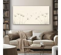 SKOEUI Tableau Decoration Murale Botanique Pissenlit avec Cadre 70x140 cm
