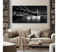 SKOEUI Tableau Decoration Murale Noir et BlancPaysage avec Cadre 70x140 cm