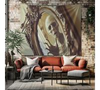 SKOEUI Tapisserie Mystique Silhouette Grande Tenture Murale, Décoration Baroque Miroir pour Méditation, Chambre, Salon Tissu Mural Esthétique 150x130 cm
