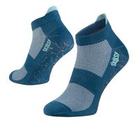 SKOKSY Chaussettes antidérapantes avec impression ABS - Chaussettes courtes unisexes pour yoga, pilates, fitness, maison - Respirantes, Mer sombre, 38-42