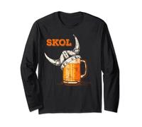 Skol Verre à boire Motif casque de viking nordique Manche Longue