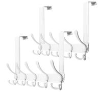 SKOLOO Lot de 2 crochets pour porte en acier inoxydable résistant pour suspendre manteaux, vêtements, serviettes, etc.