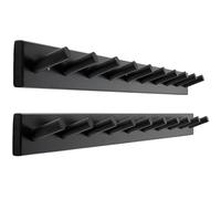 SKOLOO Porte Manteau Mural Bois, 97cm Patère Murale Bois en Bambou, Porte-manteau Mural Moderne Avec 10 Crochets pour Manteau, Veste, Sacs à Main et Plus Encore, Un Paquet de 2, Noir