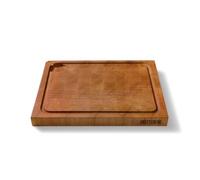 Skottsberg Planche à découper en bois - Planche à découper avec tranchée de sève - Poignées fraisées - 39 x 30 x 3,5 cm - Bois de hêtre (FSC)