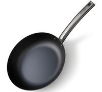 Skottsberg Poêle à frire, en acier au carbone, diamètre : 28 cm, pré-cuite et sans PFAS, fond de 2,5 mm, résistante à la chaleur et aux rayures, pour induction, gaz, vitrocéramique, barbecue et four