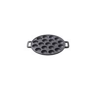 SKOTTSBERG Poêle à poffertje, en fonte, diamètre : 24 cm, pré-cuite et sans PFAS, robuste et résistante à la chaleur, pour induction, gaz, vitrocéramique, four et barbecue