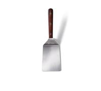Skottsberg Spatule en acier inoxydable - 28 cm - Avec manche en bois - Résistante à la chaleur et inoxydable - Pour poêles en acier au carbone et en fonte