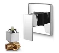 SKOWLL Mitigeur De Douche, Mitigeur De Douche Monocommande Encastré Pour Salle De Bains Avec Kit d'habillage, Douche, Mitigeur Encastré à Fonction Unique, Chrome Poli