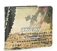 SKPAT - Portefeuille, Portefeuille Ado Garcon et Porte Monnaie Homme Compact avec Compartiments Multiples et Design Moderne pour Tous Les Jours, idéal pour Ados et Adultes, Noir