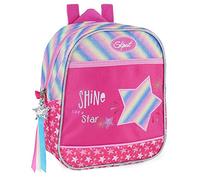 SKPAT - Sac a dos pour fille/garçon multipoches - Sac a dos pour l'ecole maternelle, primaire et le collège - Cartable pour fille/garçon coloré et original avec sangles réglables., Fuchsia