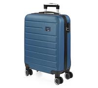SKPAT - Valise Cabine 55x40x20 Rigide Légère à Roulette 4 Roues Pivotantes avec Cadenas à Combinaison Bagage Cabine Idéal pour Voyager en Avion Petite Valise Compacte Compatible avec Ry, Bleu Marine