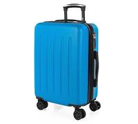 SKPAT - Valise Cabine 55x40x20 Rigide Légère à Roulette 4 Roues Pivotantes avec Cadenas à Combinaison Extensible. Bagage Cabine Idéal pour Voyager en Avion Petite Valise Compacte Comp, Bleu électrique