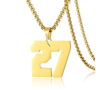 SKQIR Collier en acier inoxydable avec pendentif en forme de numéro de maillot de baseball noir pour garçons, athlètes, collier de sport en acier inoxydable, cadeau de Noël, Nouvel An pour homme