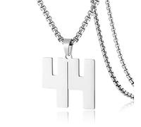 SKQIR Collier en acier inoxydable avec pendentif en forme de numéro de maillot de baseball noir pour garçons, athlètes, collier de sport en acier inoxydable, cadeau de Noël, Nouvel An pour homme