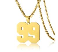 SKQIR Collier en acier inoxydable avec pendentif en forme de numéro de maillot de baseball noir pour garçons, athlètes, collier de sport en acier inoxydable, cadeau de Noël, Nouvel An pour homme