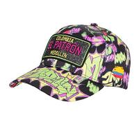 SKR Casquette El Patron Jaune Fluo et Noire Streetwear Medellin Colombia Baseball - Mixte