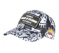 -SKR-Casquette Plata o Plomo Grise et Noire Strass Streetwear Colombia Baseball - Gris Taille unique